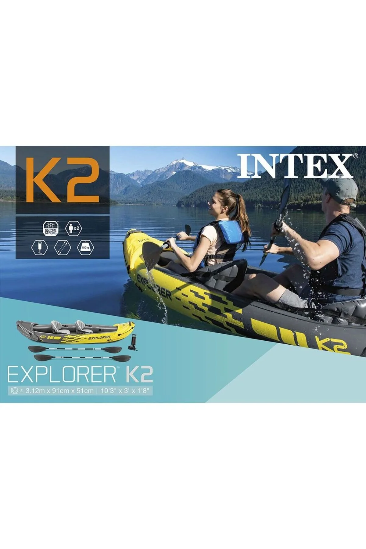 Intex Explorer K2 2 Kişilik Kano