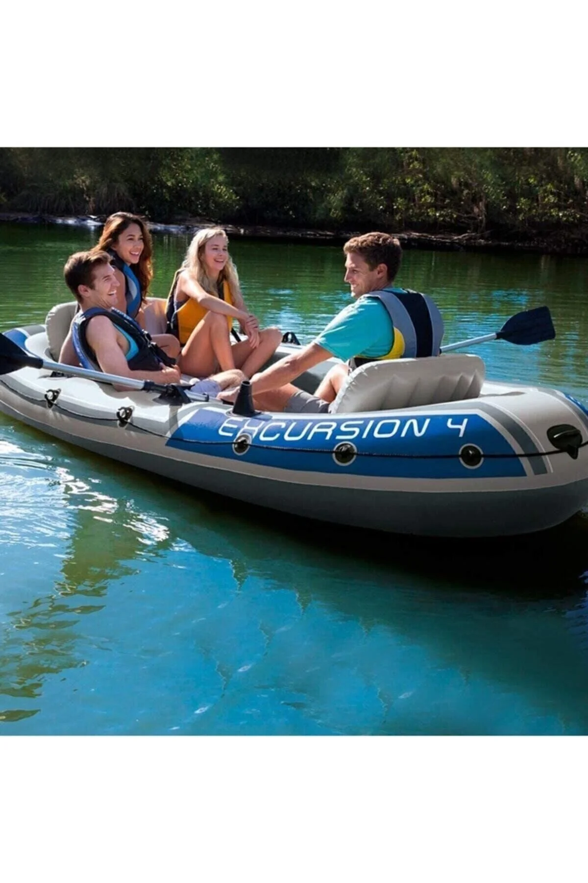 Intex Şişme Bot Seti - - Seahawk 4 - 351cm - 4 Kişilik