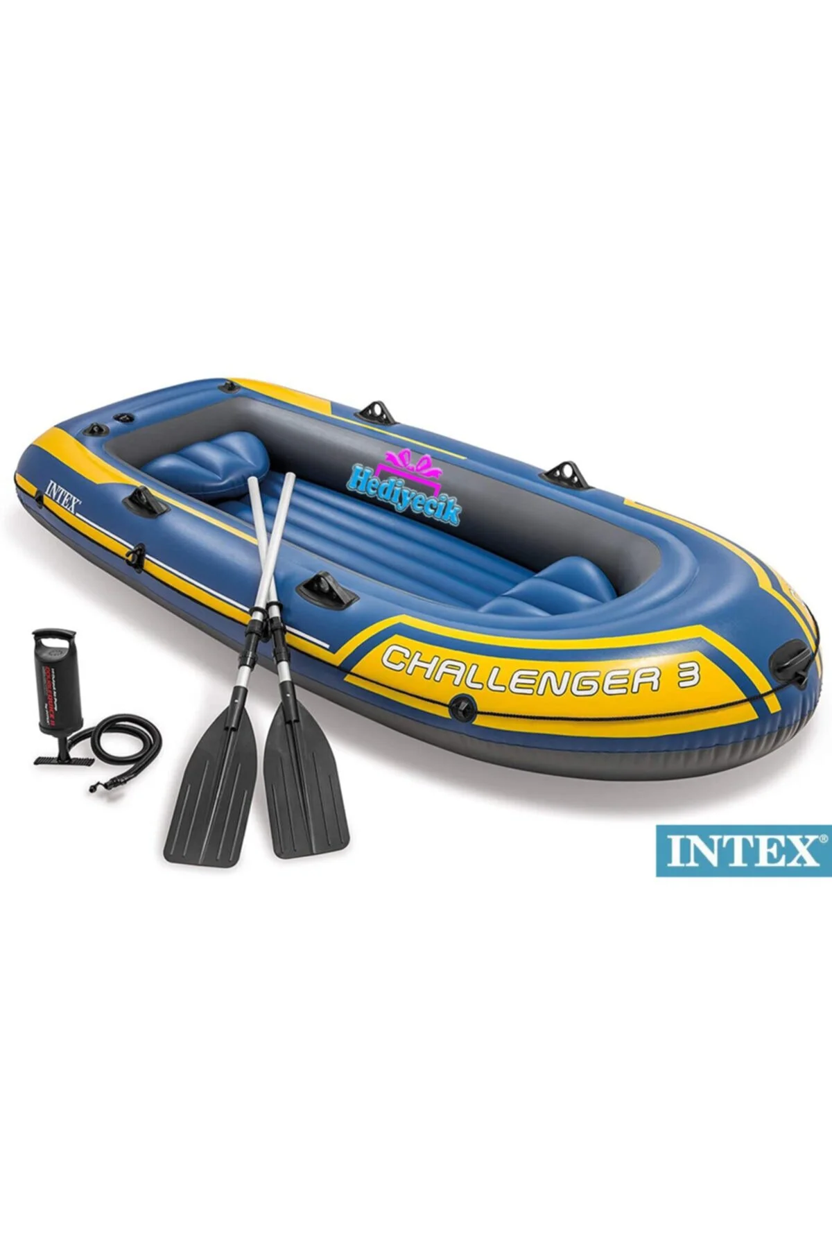 Intex 68370 Challenger 295x137 cm 3 Kişilik Şişme Bot Seti