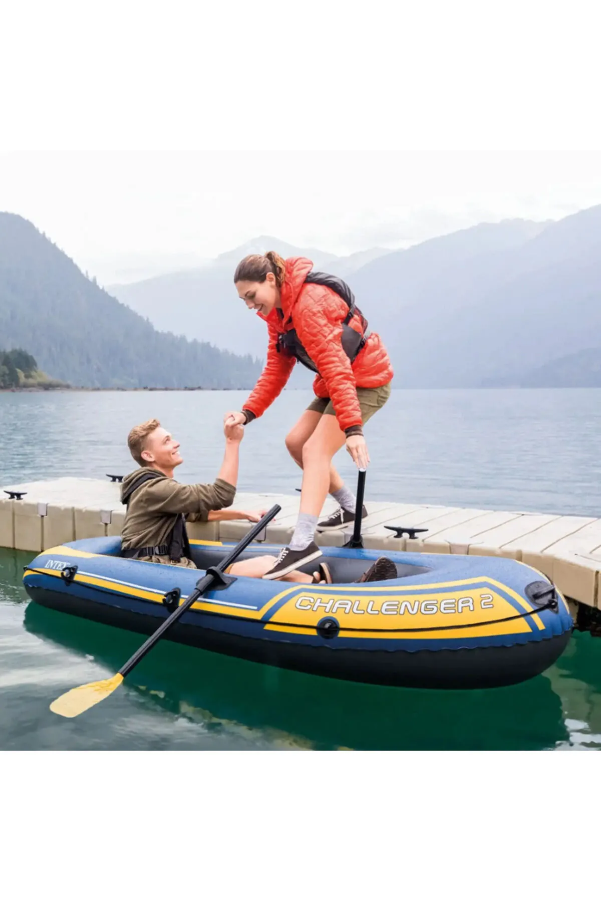Intex Challenger 2 Kişilik Şişme Bot –| 200 kg Taşıma Kapasiteli